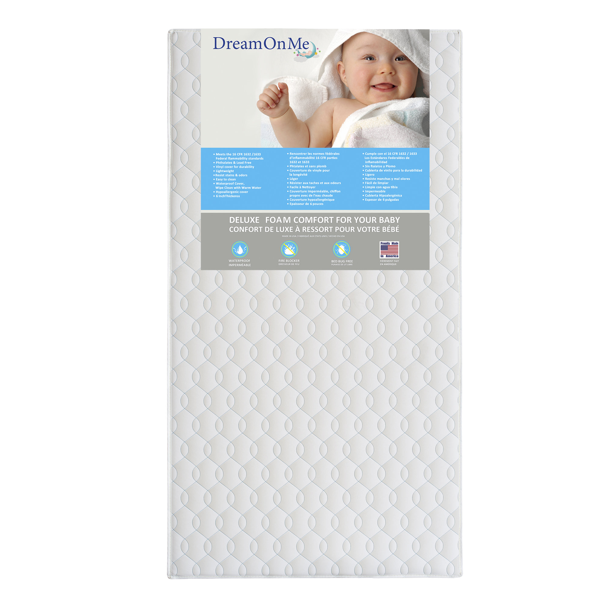 Dream On Me Carousel 6" Crib and Toddler Mattress | Wayfair